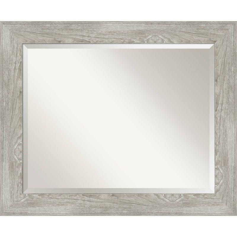34" x 28" Dove Graywash Framed Bathroom Vanity Wall Mirror - Amanti Art: Modern, Wall Mount, Wood Frame
