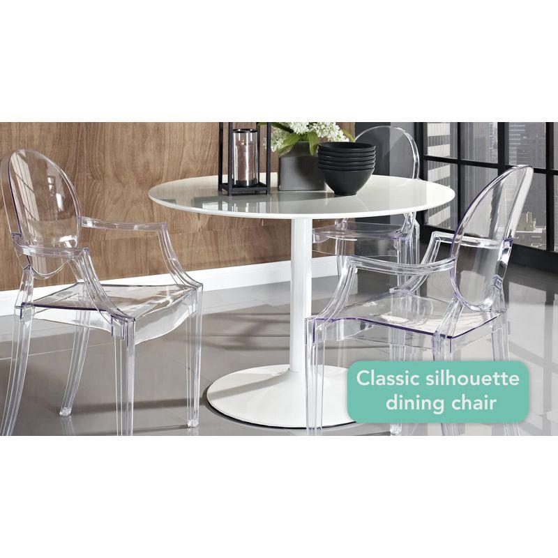 Ethereal Clear Acrylic Side Chair Set of 2 - Modern Design