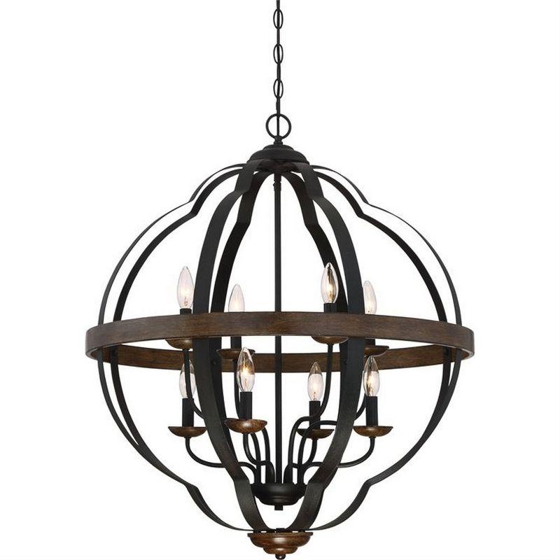 Quoizel Lighting Siren 8 - Light Chandelier in  Marcado Black