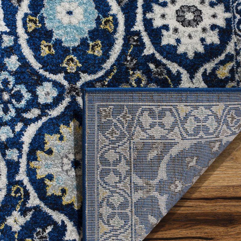 Evoke EVK210 Power Loomed Area Rug - Royal/Ivory - 5'3"x7'6" - Safavieh.