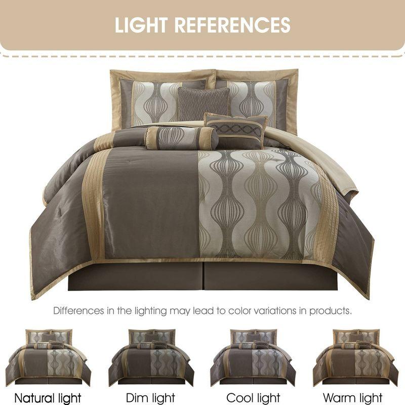 Nanshing America, Inc Kath 7 Piece Microfiber Modern & Contemporary Comforter Set