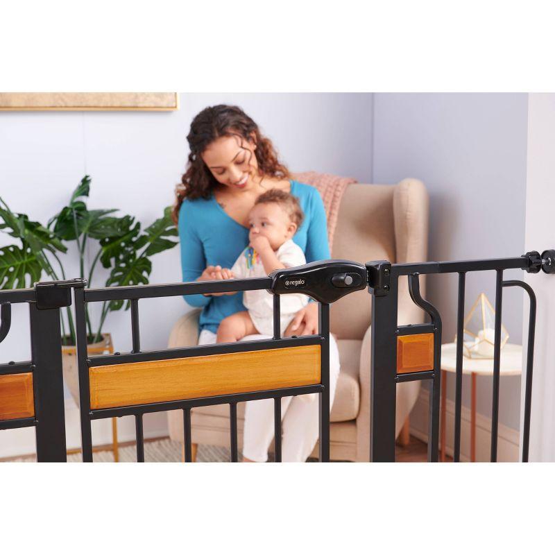 Regalo Extra Tall Home Accents Metal Walk Through Baby Gate