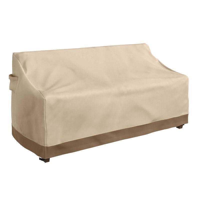 Beige Heavy-Duty Waterproof Outdoor Couch Cover 76"