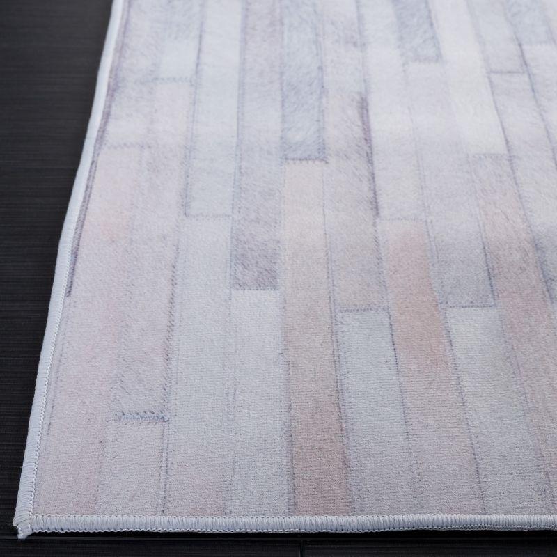 Faux Hide FAH510 Power Loomed Machine Washable Area Rug - Ivory/Light Grey - 4'x6' - Safavieh.