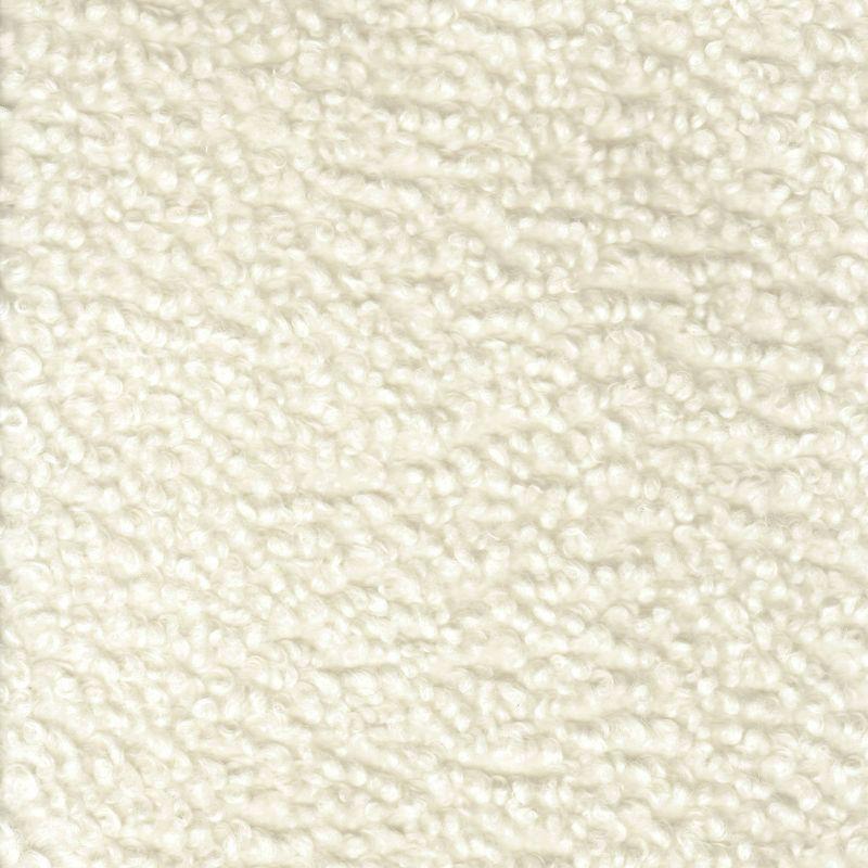 Armless Swivel Chair White Faux Shearling - HomePop: Upholstered Accent, Metal & Wood Frame, 300 lbs Capacity