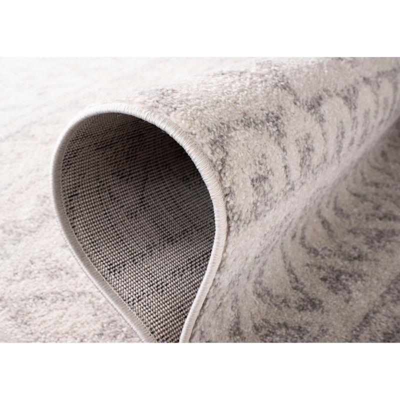 Adirondack ADR119 Machine Made Indoor Area Rug - Ivory/Silver - 6'x6' - Safavieh