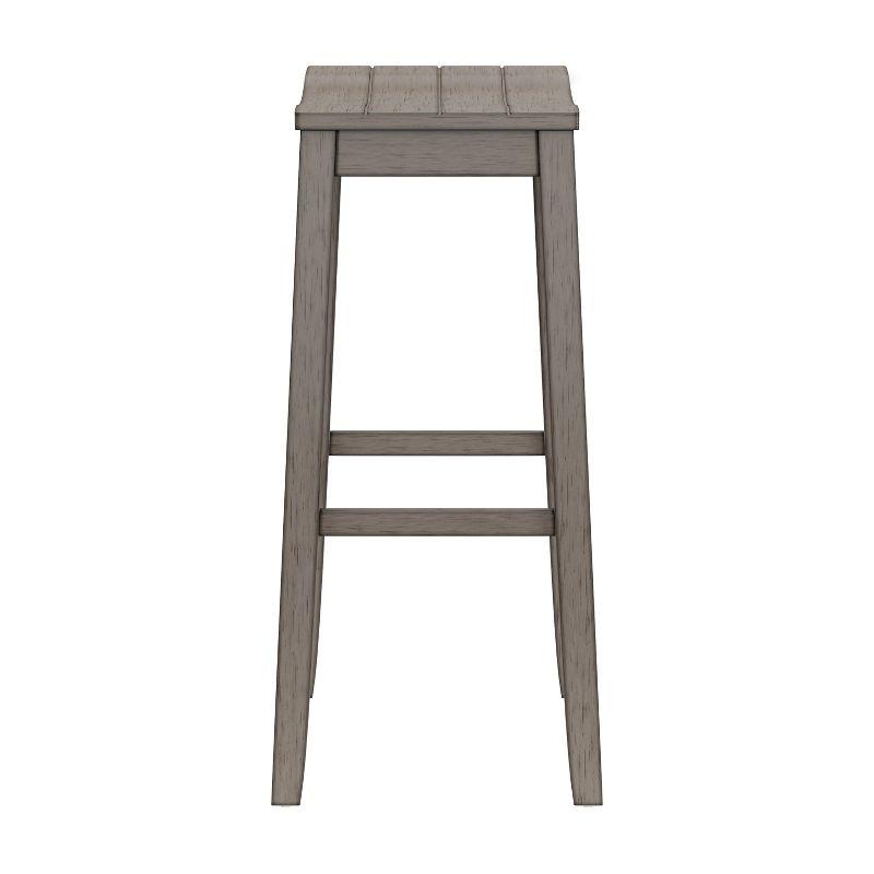 Fiddler Backless 30" NonSwivel Barstool Aged Gray: Coastal Charm, Wood Legs - Hillsdale Furniture