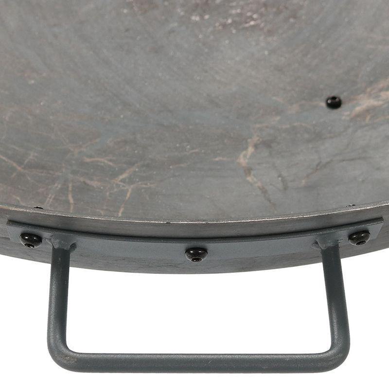 Union Round Wood-Burning Cast Iron Outdoor Raised Fire Pit Bowl