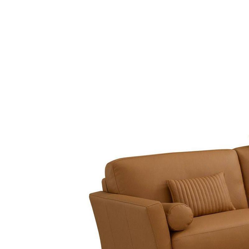 68" Tussio Sofa Saddle Tan Leather - Acme Furniture