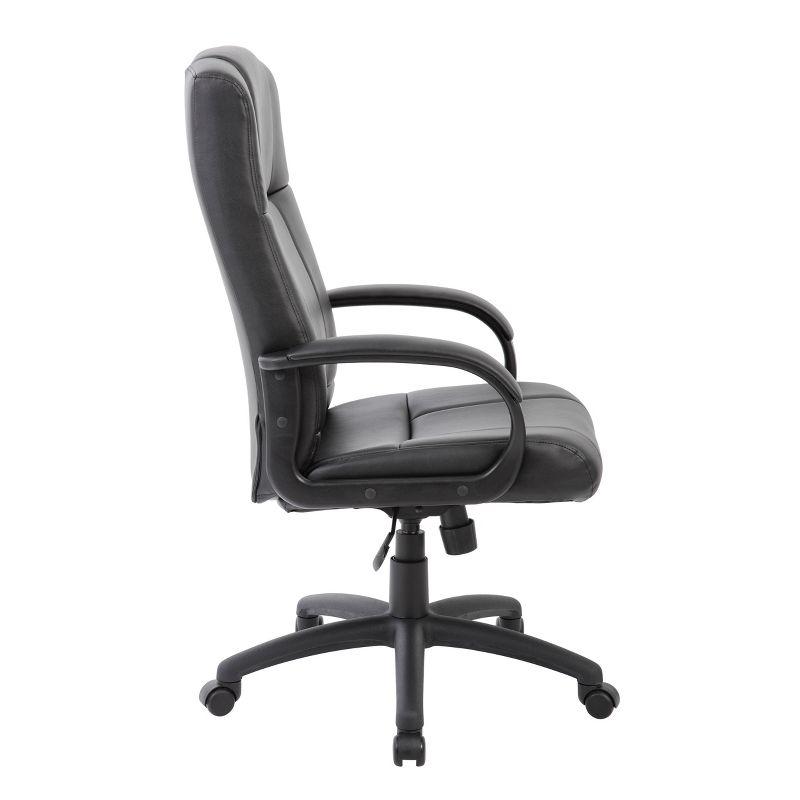 Elegant Executive High-Back Swivel Chair in Black Caressoft