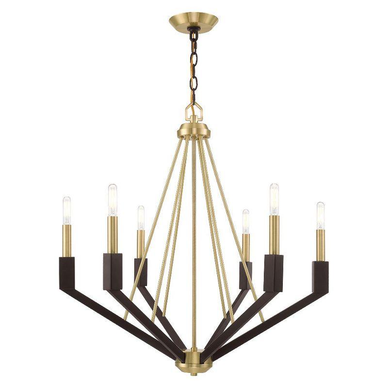 Livex Lighting Beckett 6 - Light Chandelier in  Satin Brass/Bronze