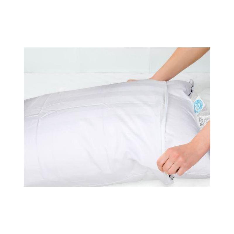 Containental Bedding Damask Zippered 300 Thread Count Cotton Pillow Protector - Standard Size 20x26 Inch Set of 2