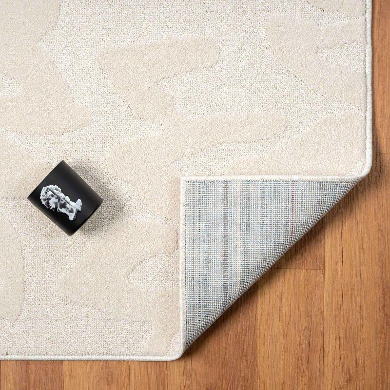 Luxe Weavers Abstract Floral Cream 8x10 Area Rug