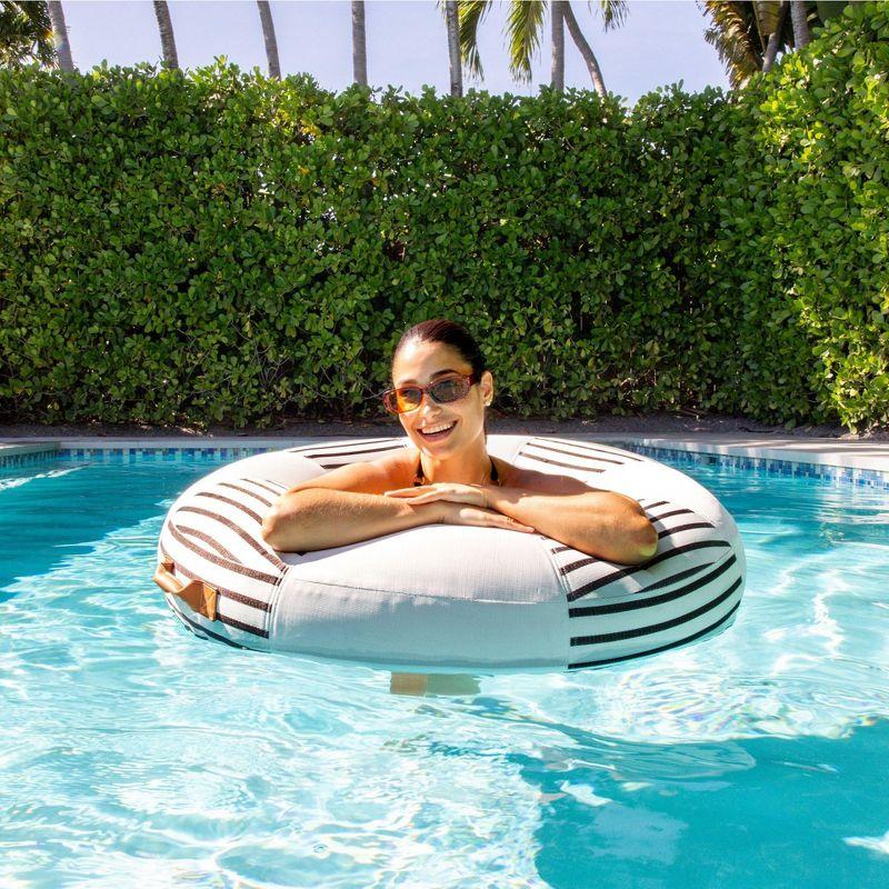 Big Joe Lux Ring Premium Pool Float, Cape Stripe, Durable UV Protected