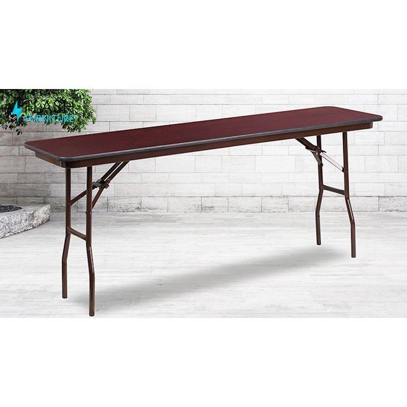 Flash Furniture 6-Foot Mahogany Melamine Laminate Folding Training Table