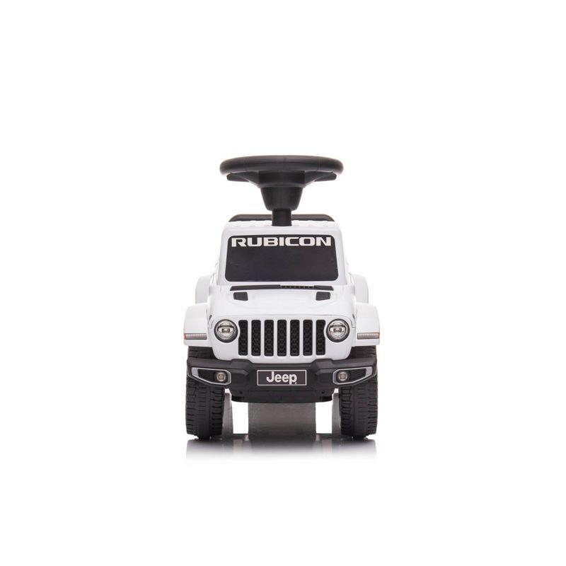 White Jeep Gladiator Push Ride-On Car with Storage