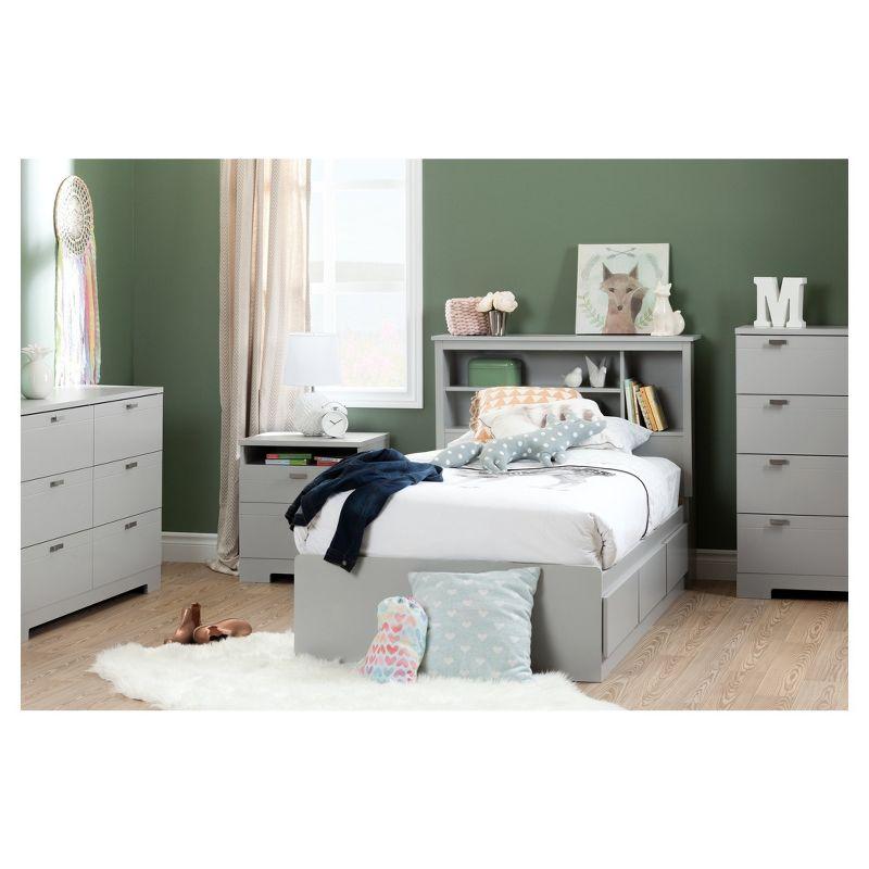 Soft Gray Nursery Double Dresser with Extra Deep Soft Close Drawers