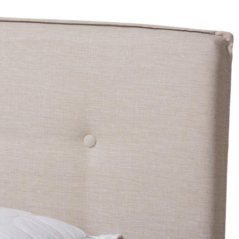 Audrey Modern And Contemporary Fabric Upholstered Bed - Baxton Studio