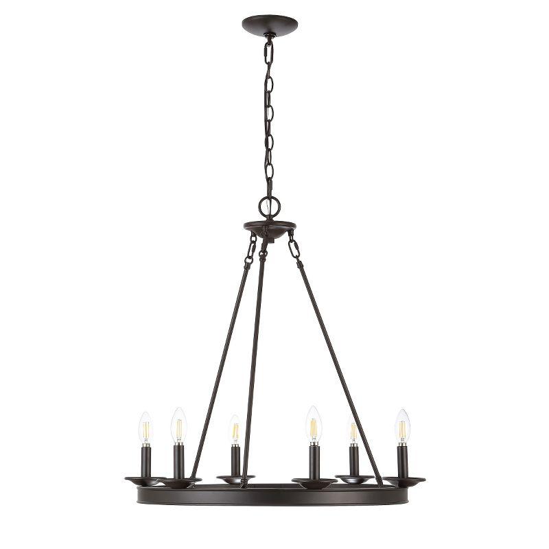 Joris 6 Light 26.25" Chandelier - CHA4015 - Oil Rub Bronze - Safavieh