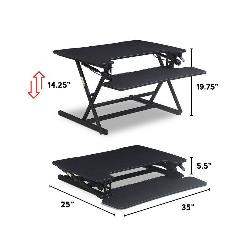 True Seating True Seating Ergo Height Adjustable Small Standing Desk Converter