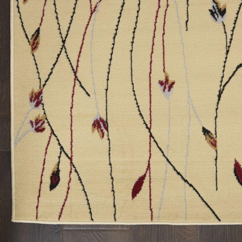 Nourison Grafix Flowing Vines and Blooms Indoor Area Rug