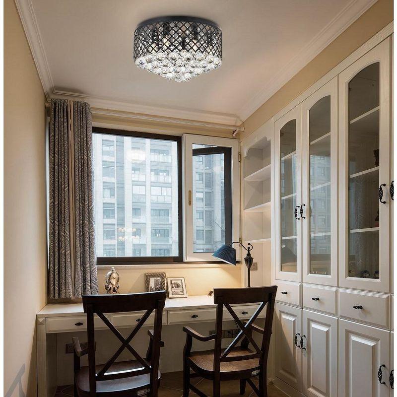 Elegant Lighting Tully 6 light Matte Black Flush Mount