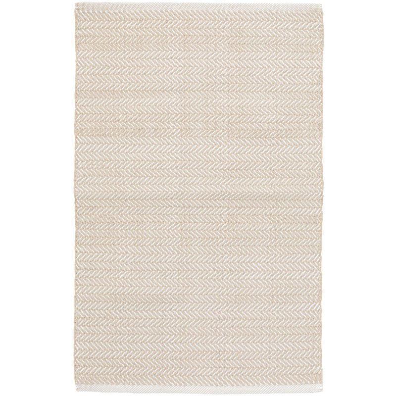 Herringbone Linen/White Handwoven Indoor/Outdoor Rug