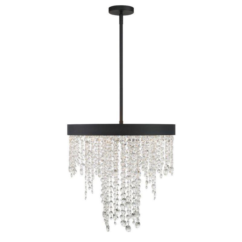 Crystorama Lighting Winham 5 - Light Chandelier in  Black Forged