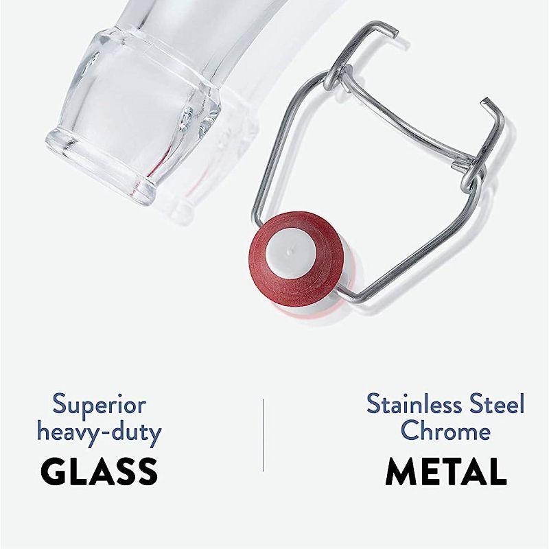 Bormioli Rocco Glass 8.5 Ounce Swing Top Bottle Set of 2