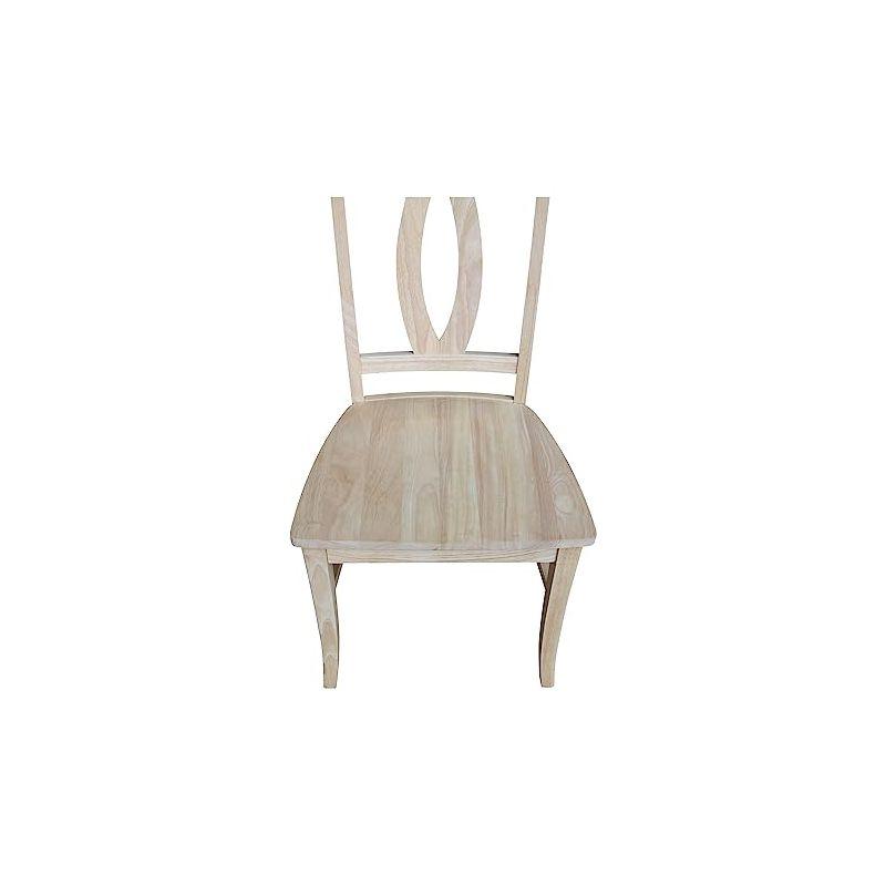 Unfinished Wood High Back Upholstered Microfiber Side Chair