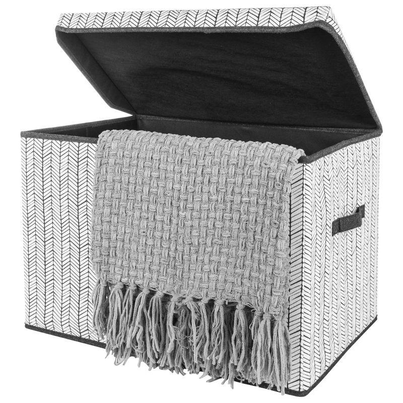 Sammy & Lou Printed Felt Toy Chest - Herringbone