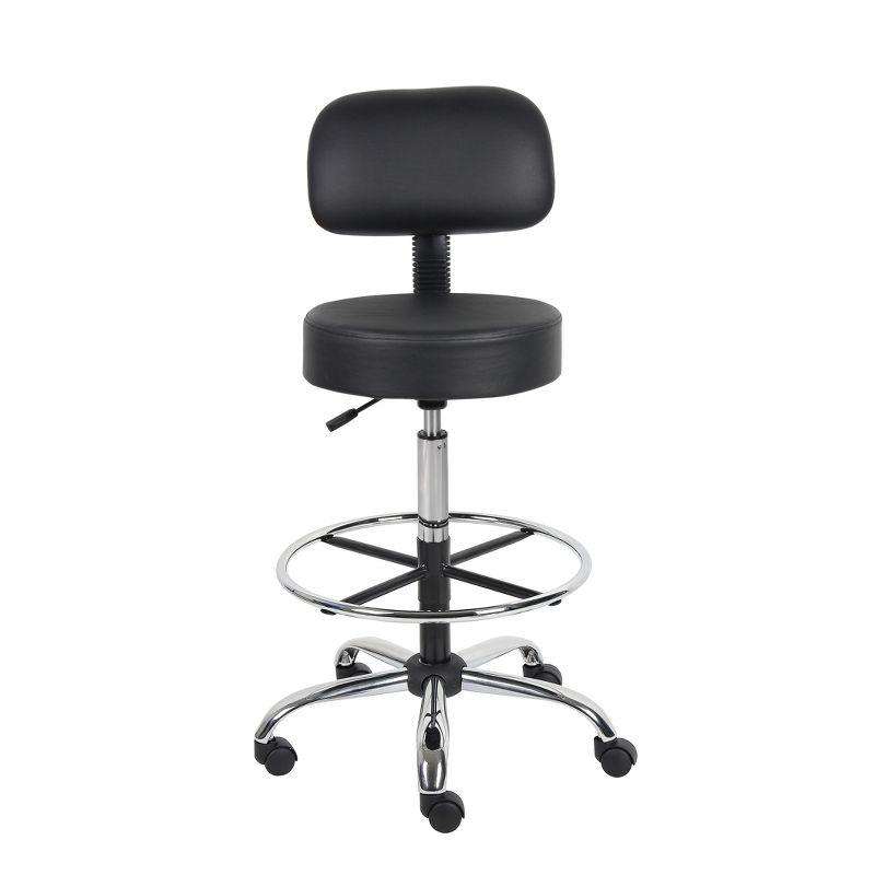 Medical/Drafting Stool with Back Cushion - Boss Office Products