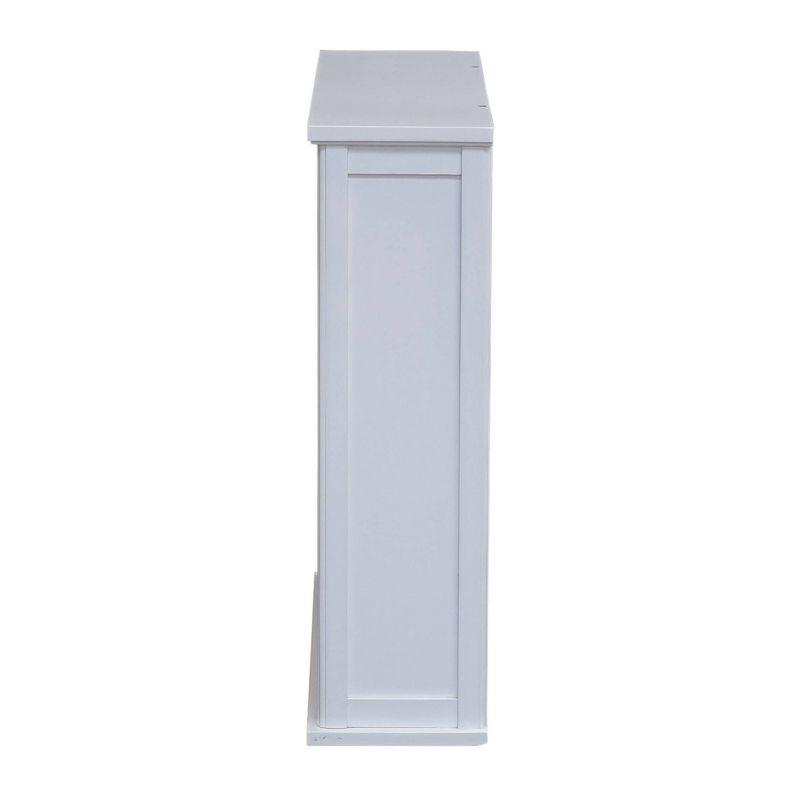 Dorset Wall Mounted Bath Storage Cabinet with Two Open Shelves White - Alaterre Furniture: Hardwood Construction, No Assembly Required