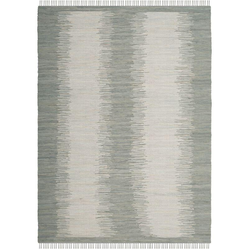 Coastal Breeze Gray 8' x 10' Hand-Woven Cotton & Wool Rug