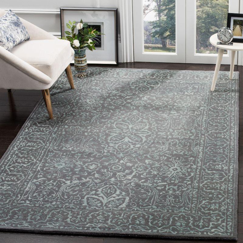 Opal Grey Elegance 59" Hand-Tufted Wool & Viscose Area Rug