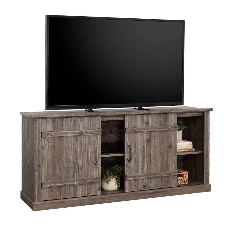 Sauder Entertainment TV Credenza for TVs up to 70" Pebble Pine