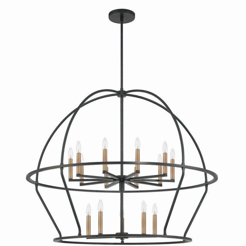 Crystorama Lighting Abbott 15 - Light Chandelier in  Black