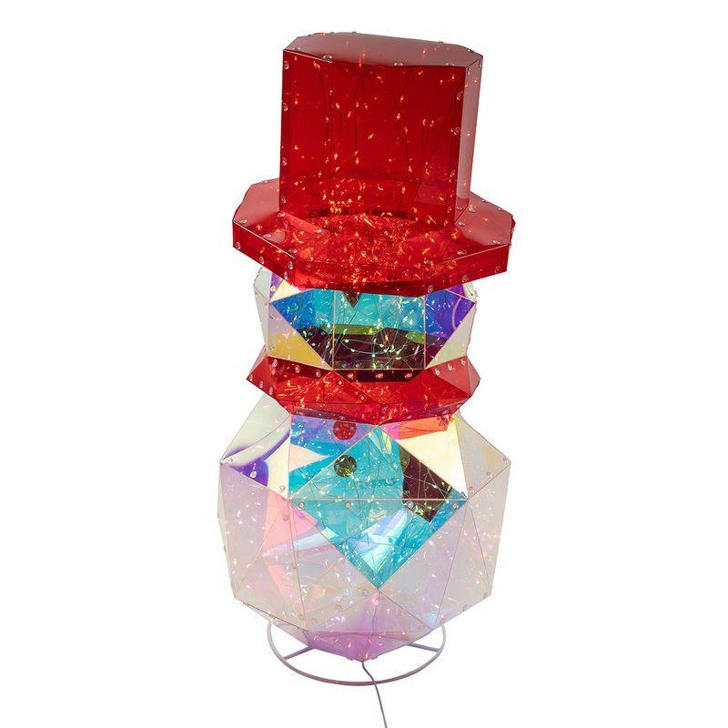 Kurt Adler Kurt Adler Iridescent Lit Snowman Indoor or Outdoor Christmas Decoration, 24in