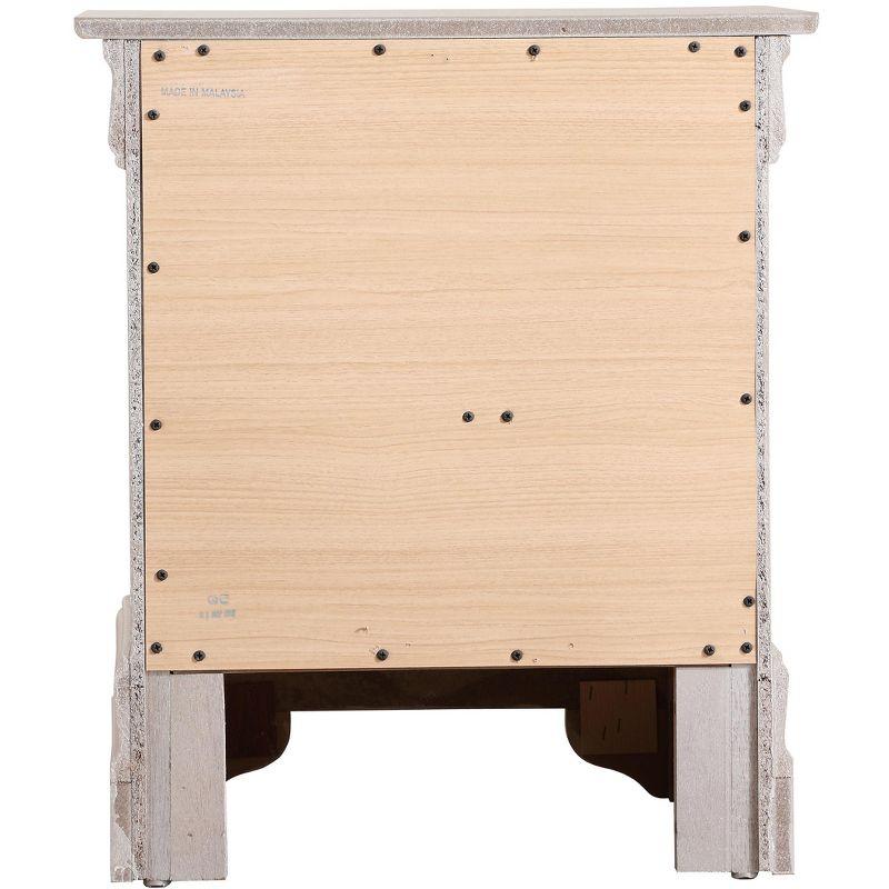 Passion Furniture Lorana 2-Drawer Champagne Nightstand (24 in. H x 21 in. W x 16 in. D)