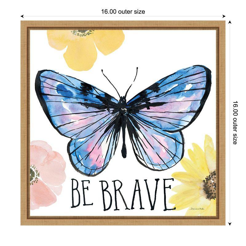 Amanti Art Beautiful Butterfly IV by Sara Zieve Miller Canvas Wall Art Print Framed 16-in. x 16-in.