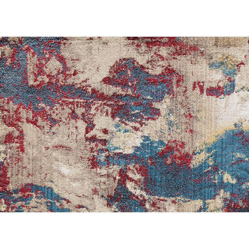 Rugs America Stratford AM20A Liquid Gold Abstract Vintage Gold Area Rug for Dining Room Rug Neutral Rug Living Room Rug Kitchen, 2'6" x 8'