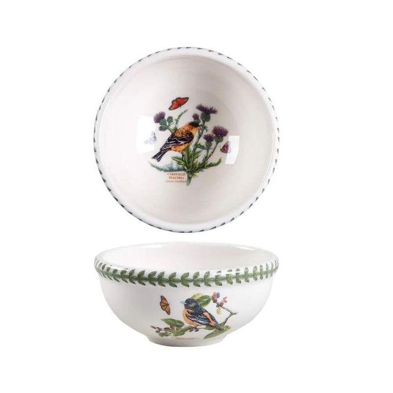 Portmeirion Botanic Garden Birds Individual Fruit Salad Bowl, Set of 6, Made in England - Assorted Bird Motifs,5.5 Inch