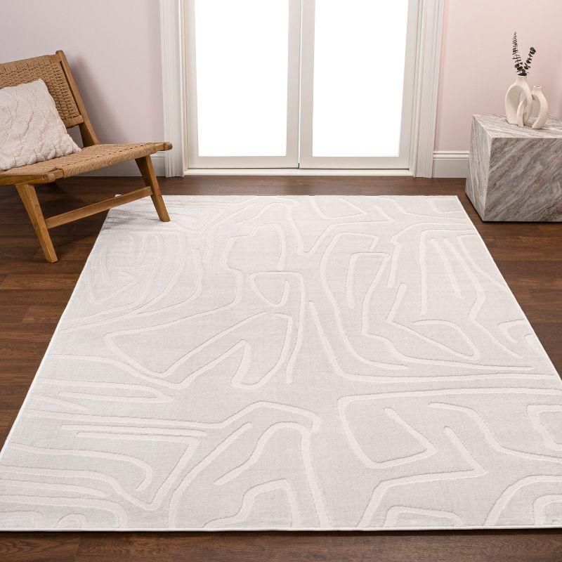 JONATHAN Y Alcina Modern Scandinavian Graphic Lines High-Low Area Rug