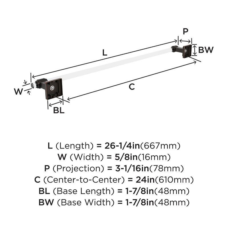 Amerock Glacio Wall Mounted Towel Bar