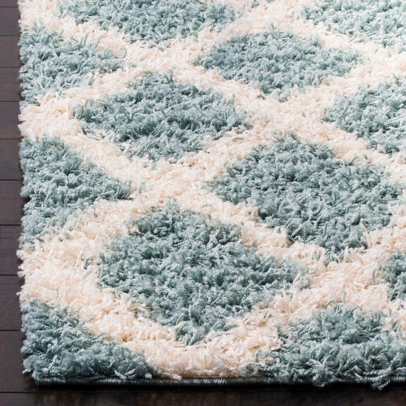 Dallas Shag SGD258 Power Loomed Indoor Accent Rug - Seafoam/Ivory - 3'x5' - Safavieh.