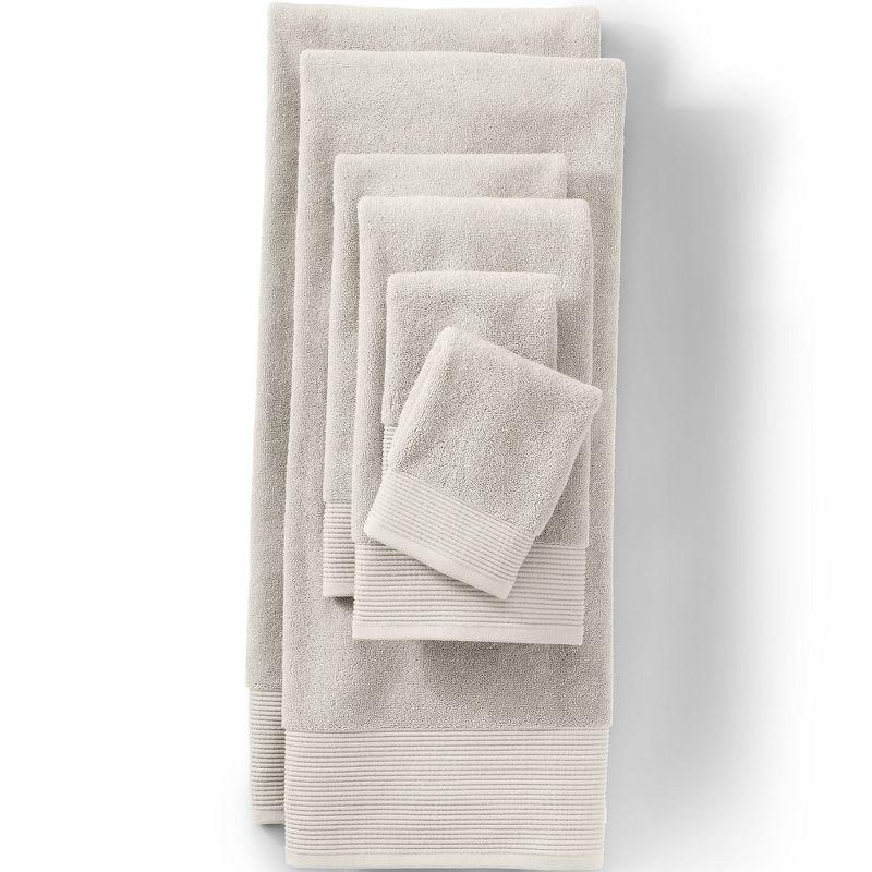 Lands' End Turkish Luxe 2-Piece Washcloth Set - Washcloth Set - Light Stone