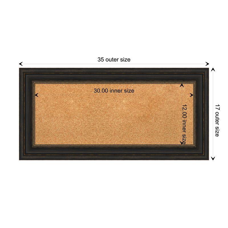 Amanti Art Accent Bronze Framed Corkboard, Natural Cork