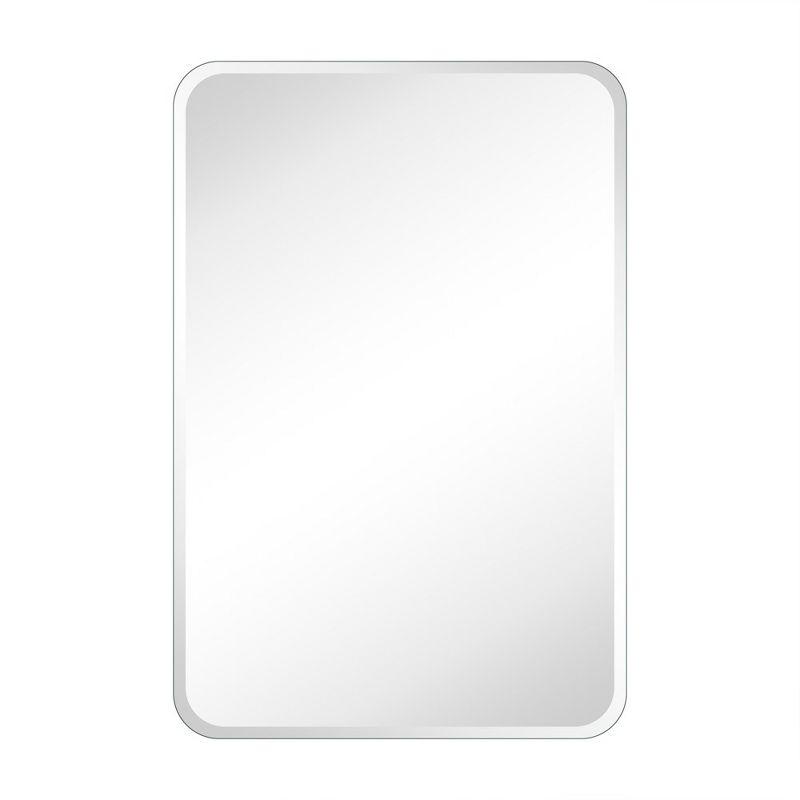 TEHOME 20 in. W x 30 in. H Rectangular Recess and Surface Mount Frameless Medicine Cabinet with Mirror