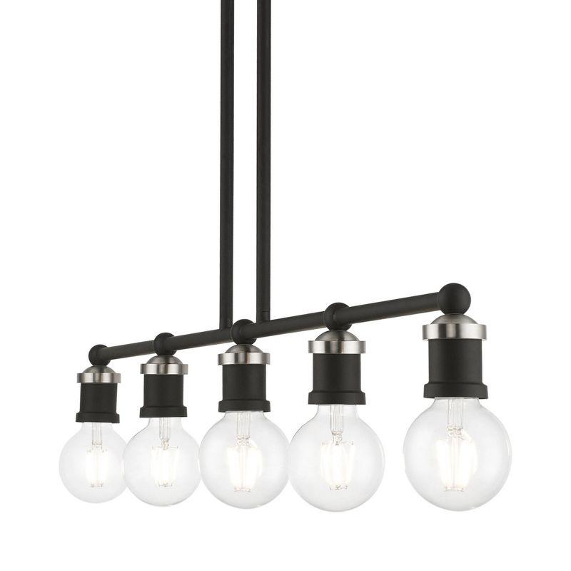 Livex Lighting Lansdale 5 - Light Chandelier in  Black/Brushed Nickel