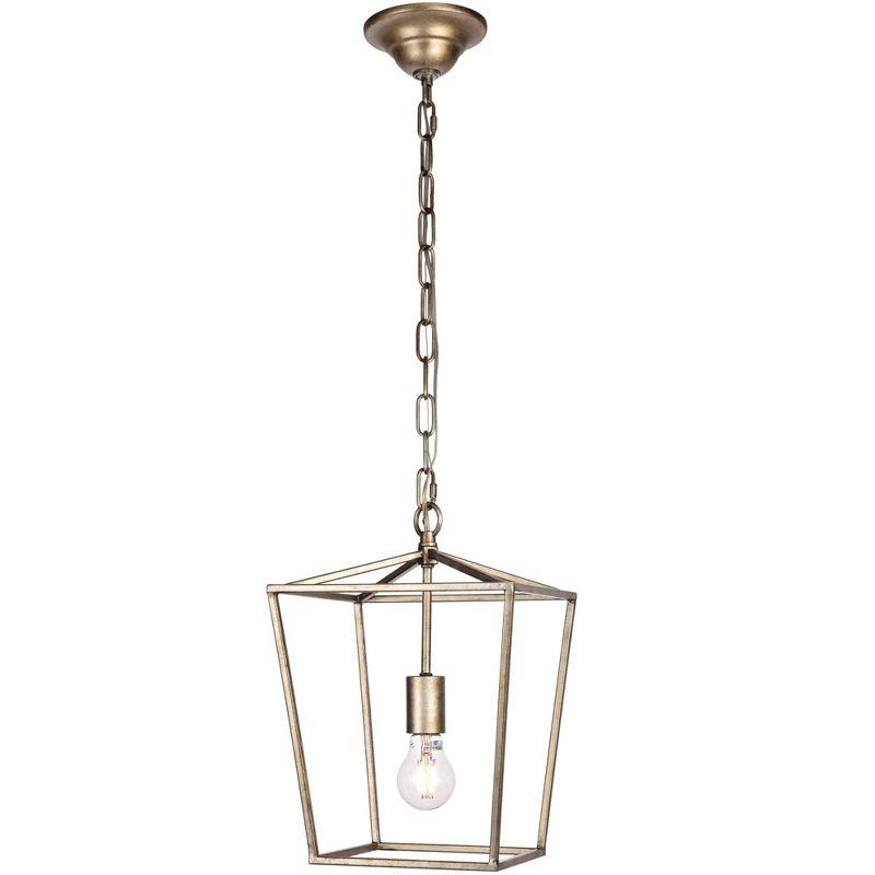 Elegant Lighting Maddox Collection Pendant D9.75 H14.5 Lt:1 Vintage silver Finish